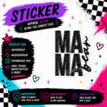 Mama Bear Glitter waterproof sticker mockup