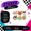 Christmas Cocoa Crew waterproof Christmas sticker mockup