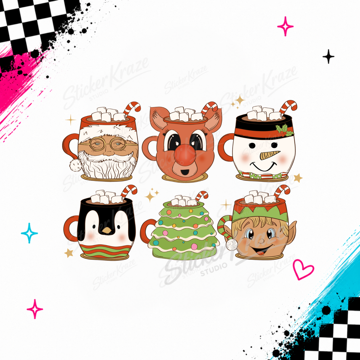 Christmas Cocoa Crew cute Christmas hot cocoa character design