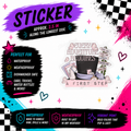 Every Adventure Requires A First Step whimsical fantasy waterproof sticker by Sticker Kraze Studio