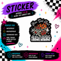 You Got That Trash Energy flaming dumpster waterproof sticker by Sticker Kraze Studio