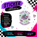 Take Me To Your Coffee cute alien UFO waterproof sticker by Sticker Kraze Studio