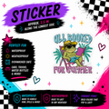 All Booked For Summer frog reading waterproof sticker by Sticker Kraze Studio